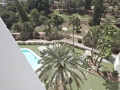 Horny Wife ScottishSweetie Flaunts Curves on Balcony Dropping Towel for Massive 9-In