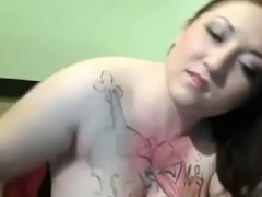 Chubby Fat Teen Fingering and Spreading Her Pussy