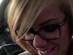 Public blowjob in the parking lot by Rose Valerie - MySexMob