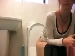 Girl in the bathroom hidden camera