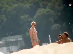 Nude wife and topless girls in beach