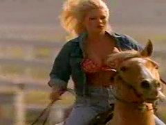Sexy cowgirl Neriah Davis demonstrates her astonishing body