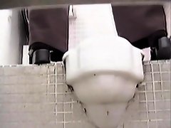 Piss pouring out of hot pussy on toilet voyeur scenes