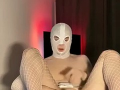 Mask and lingerie, fucking machine training until I cum hands free! Cute feet and anal orgasms